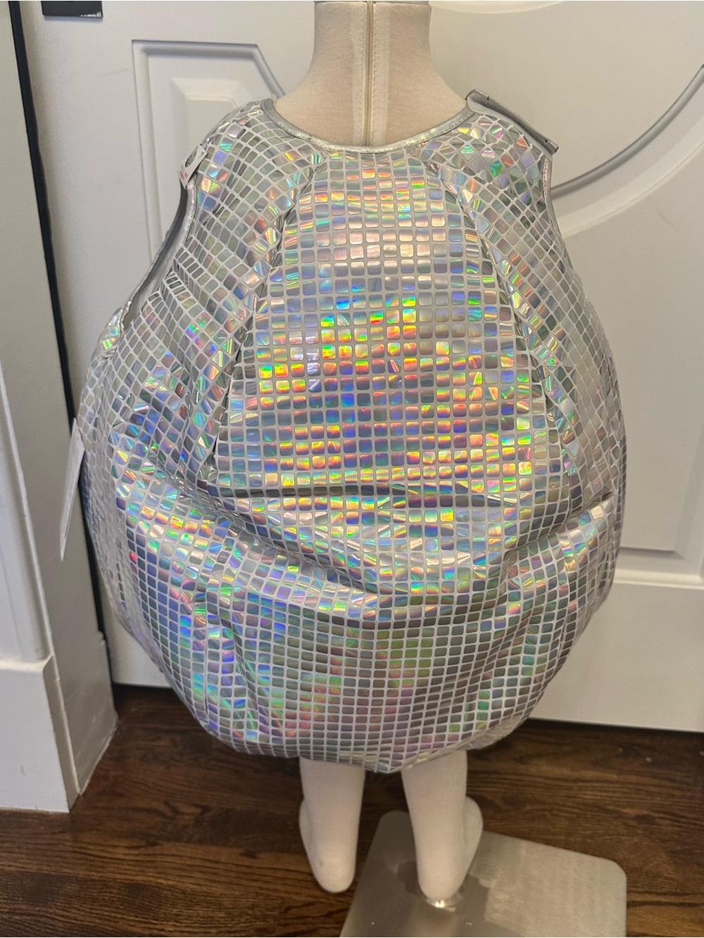 Child Disco Ball Costume Music Sounds Iridescent Padded Soft NEW - Picture 3 of 7
